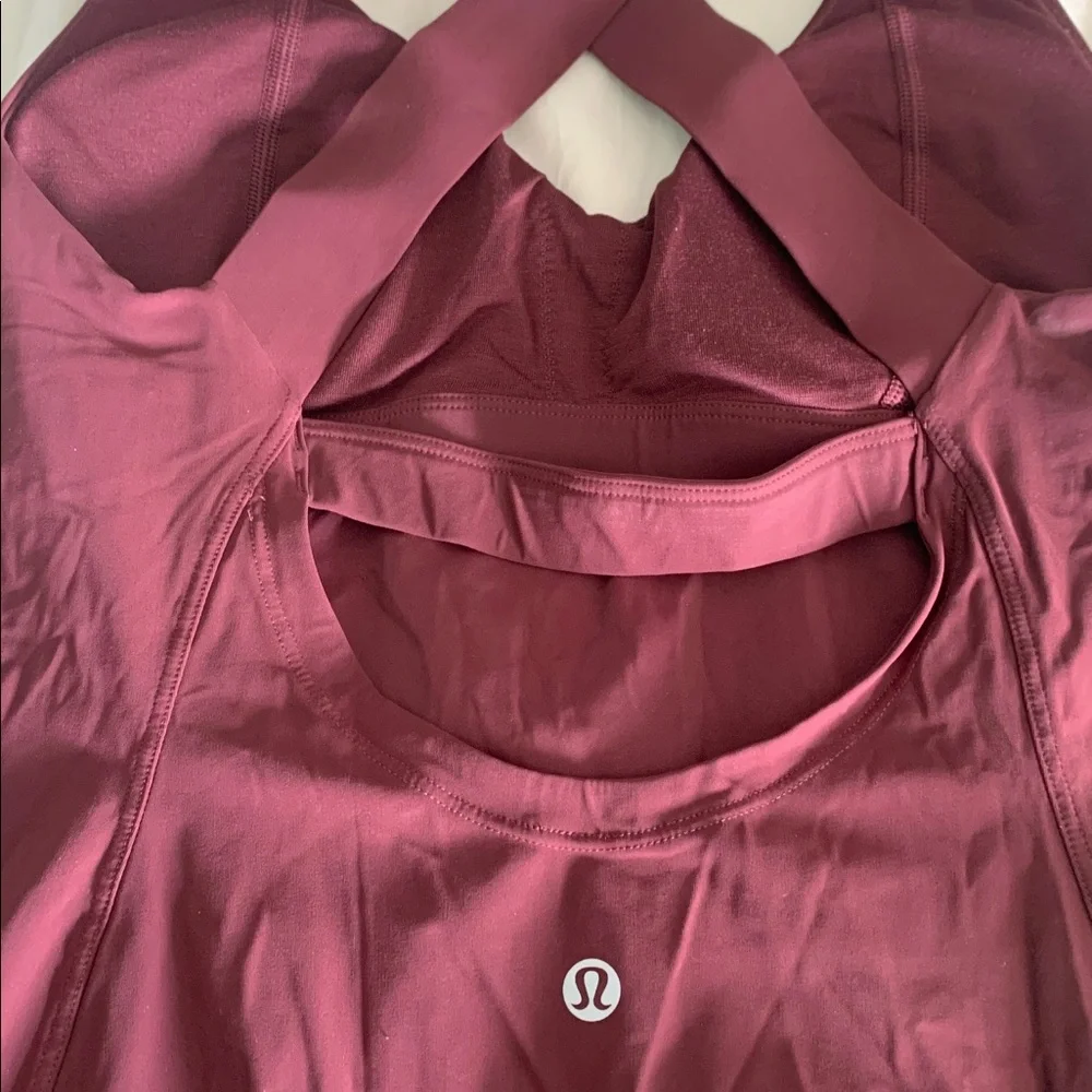 Lululemon Burgundy Cross-Back Tank Top - Picture 3 of 4